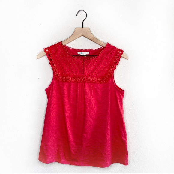 Boden Tops - Boden Eyelet Trimmed Tank Sz 10